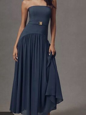 hutch strapless pleated maxi dress Armoire